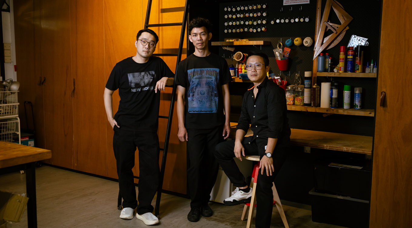 MA Design graduands Ang Sheng Jin, Darius Ou and Felix Sng discuss what going back to school means for them as established working professionals.