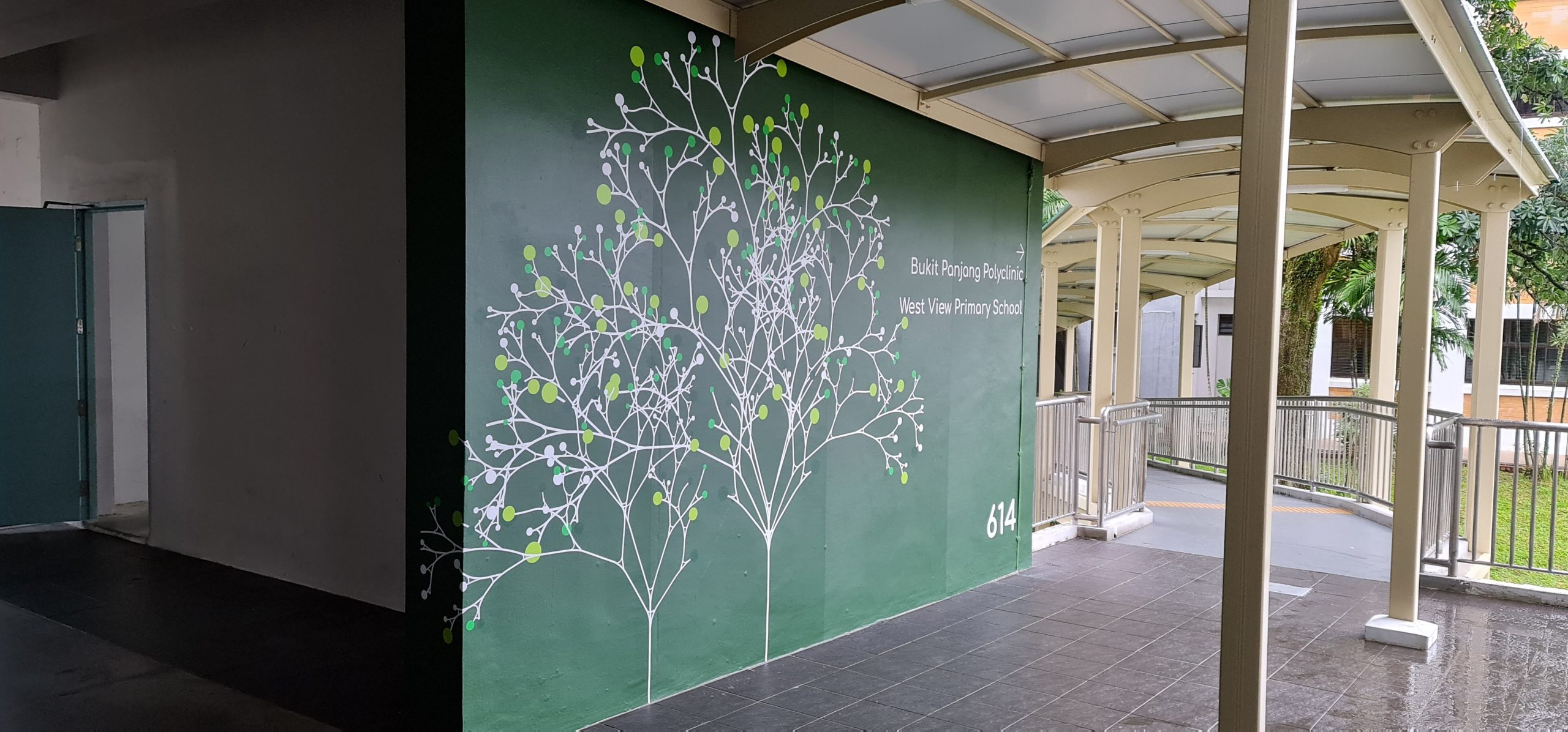 One of the wayfinding signs installed at Zhenghua.